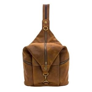 Patricia Nash Sling Backpack Cognac Brown Burnished Suede Convertible Authentic